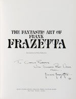 “THE FANTASTIC ART OF FRANK FRAZETTA” AUTOGRAPHED FIRST EDITION BOOK.