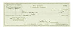"THE TWILIGHT ZONE" ROD SERLING SIGNED PERSONAL CHECK.