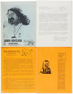 JOHN SINCLAIR, YOUTH INT'L PARTY, WHITE PANTHER PARTY, TRANS-LOVE, PUN & CRAIG 12 PAPER ITEMS.