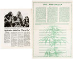 JOHN SINCLAIR, YOUTH INT'L PARTY, WHITE PANTHER PARTY, TRANS-LOVE, PUN & CRAIG 12 PAPER ITEMS.