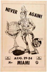 "YIPPIE-ZIPPIE-BE THERE!" REPUBLICAN CONVENTION 1972 PROTEST POSTER.