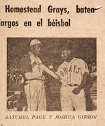 PUERTO RICAN SPORTS MAGAZINE FEATURING SATCHEL PAIGE AND JOSH GIBSON.