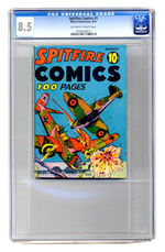 SPITFIRE COMICS #1  AUGUST 1941  CGC 8.5  OFF-WHITE TO PAGES.