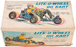 "LITE-O-WHEEL GO KART" BATTERY OPERATED BOXED TOY.