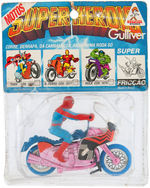"MARVEL SUPER HEROES" SECRET WARS SPIDER-MAN MOTORCYCLE & GREEN GOBLIN FIGURE.
