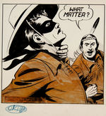 “THE LONE RANGER” ORIGINAL ART FOR FIVE 1941 DAILY STRIPS PUBLISHED IN “DELL” COMIC BOOK #1.