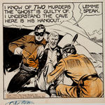 “THE LONE RANGER” ORIGINAL ART FOR FIVE 1941 DAILY STRIPS PUBLISHED IN “DELL” COMIC BOOK #1.