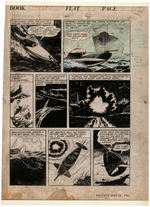 GRAHAM INGELS "THE SEA DEVIL" 1943 COMPLETE ORIGINAL COMIC STORY ART.