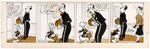 AL TALIAFERRO “DONALD DUCK” 1950 DAILY COMIC STRIP ORIGINAL ART- FLIRTING WITH PRETTY GIRL.