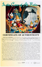 CARL BARKS “IN THE CAVE OF ALI BABA” 1997 SIGNED LIMITED EDITION LITHOGRAPH WITH CERTIFICATE.