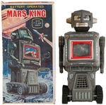 "MARS KING" BOXED BATTERY-OPERATED ROBOT TOY.