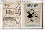 “LITTLE LULU” COVER TO COVER COMPLETE ORIGINAL ART FOR 128 PAGE COLORING BOOK.
