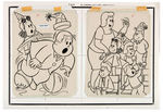 “LITTLE LULU” COVER TO COVER COMPLETE ORIGINAL ART FOR 128 PAGE COLORING BOOK.