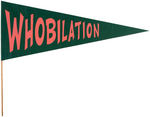 "THE GRINCH" MOVIE PROP "WHOBILATION" PENNANT TRIO.