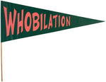 "THE GRINCH" MOVIE PROP "WHOBILATION" PENNANT TRIO.