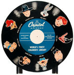 "CAPITOL RECORDS" DISPLAY WITH MICKEY MOUSE, BUGS BUNNY, HOPALONG CASSIDY, WOODY WOODPECKER, OTHERS.