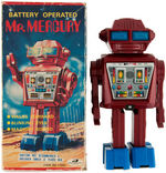 "MR. MERCURY" BOXED BATTERY-OPERATED ROBOT TOY.