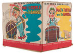 "MAC - THE TURTLE WITH THE BARREL" BOXED BATTERY-OPERATED TOY.