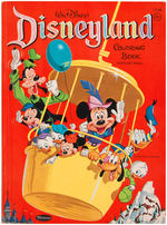 "DISNEYLAND COLORING BOOK" 1959 FRAMED ORIGINAL COVER PAINTING WITH MATCHING BOOK.