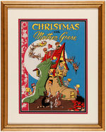 C.C. BECK "CHRISTMAS WITH MOTHER GOOSE" FRAMED ORIGINAL COMIC COVER RE-CREATION ART.