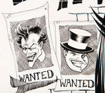 KELLEY JONES "THE BAT-MAN" ORIGINAL OVERSTREET'S FAN 1995 BATMAN COVER ART.