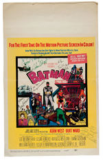 "BATMAN" MOVIE CAST-SIGNED WINDOW CARD.