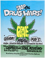 "STOP THE DRUG WARS" 1990 POSTER WITH CHAMBERS BROS./HIGH TIMES/SOUL ASSASSINS/WILLIAM KUNSTLER.
