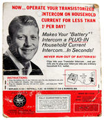 "TAKE IT FROM MICKEY MANTLE" INTERCOM AC ADAPTER IN ORIGINAL PACKAGING.