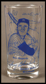 1964 NEW YORK YANKEES TEAM GLASS PICTURING JOHNNY BLANCHARD.