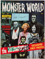 THE MUNSTERS CAST-SIGNED "MONSTER WORLD" MAGAZINE.