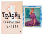 "TEASER CALENDAR LINE FOR 1973" SALESMAN'S SAMPLE PIN-UP FOLDER.