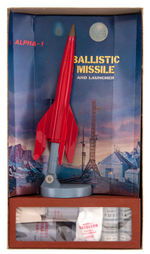 "ALPHA-1 BALLISTIC MISSILE AND LAUNCHER" BOXED EDUCATIONAL/SCIENTIFIC SET.