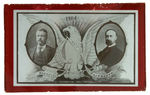 OUTSTANDING 1904 REVERSE ON GLASS ROOSEVELT JUGATE BY "COMMERCIAL GLASS SIGN CO. PITTSBURG, PA."