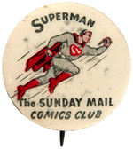 "SUPERMAN" RARE 1940s AUSTRALIAN BUTTON.