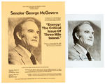 "GEORGE McGOVERN" AUTOGRAPHED PHOTO WITH MATCHING SPEECH HANDBILL FROM 1980.
