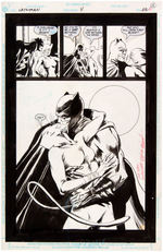 "CATWOMAN" COMIC BOOK PAGE ORIGINAL ART WITH BATMAN.