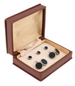 JOHN BARRYMORE PERSONALLY OWNED FIVE PIECE CUFF LINK/STUD BOXED SET.