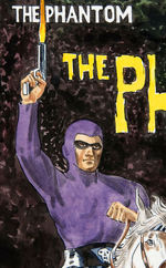 "THE PHANTOM" COMIC BOOK COVER RECREATION ORIGINAL ART.