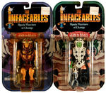 "THE INFACEABLES" PROTOTYPE PARTS AND CARDED FIGURE EXAMPLES.