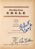 "THE MAN FROM U.N.C.L.E." ROBERT VAUGHN & DAVID McCALLUM SIGNED BOOK.