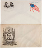 LINCOLN PAIR OF 1860 CAMPAIGN ENVELOPES.
