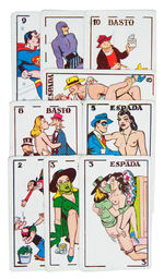 CUBAN-ISSUED X-RATED COMIC CHARACTERS CARD DECK.
