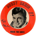 FRANKIE AVALON/BOBBY DARIN/FABIAN 1959 RECORD BUTTON SET.