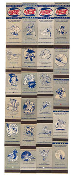 PEPSI-COLA WALT DISNEY STUDIO-DESIGNED INSIGNIA MATCHBOOK COVERS.