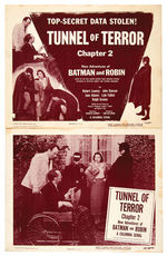 “NEW ADVENTURES OF BATMAN AND ROBIN” SERIAL LOBBY CARD PAIR.