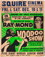 "RAY-MOND VOODOO SHOW" SPOOK SHOW POSTER.