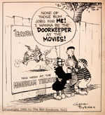 GENE BYRNES "REG'LAR FELLERS" 1926 DAILY COMIC STRIP ORIGINAL ART WITH HISTORICAL THEME.