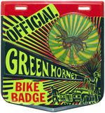 RARE "GREEN HORNET BIKE BADGE" BURRY'S COOKIES PREMIUM.