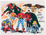 IRWIN HASEN “THE JUSTICE SOCIETY OF AMERICA” COLOR SPECIALTY ORIGINAL ART.