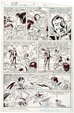 FRED FREDERICKS MANDRAKE THE MAGICIAN PAINTING AND COMIC BOOK PAGE ORIGINAL ART.